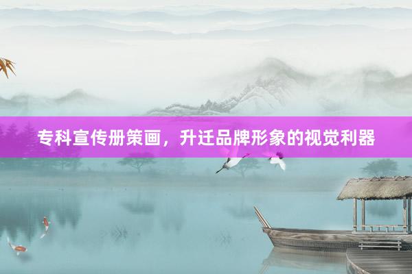 专科宣传册策画，升迁品牌形象的视觉利器