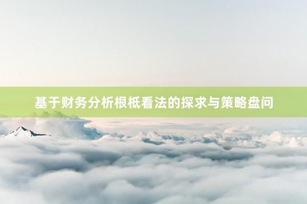 基于财务分析根柢看法的探求与策略盘问